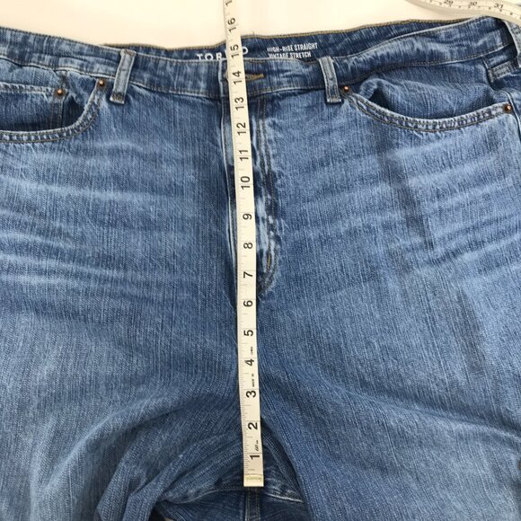 Torrid High Rise Straight Cargo Jean Women's Plus Size 24 Vintage Stretch Casual - Picture 8 of 15